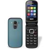 SAIET CANDY Telefono Flip Verde, Dual SIM, Cellulare a Conchiglia Compatto e Facile da Usare con Display 2.4 a Colori, Fotocamera VGA, Bluetooth, Sveglia e Torcia