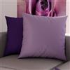 PETTI Artigiani Italiani - Coppia di Federe Cuscino 40x40 cm in Microfibra, Cuscini Arredo Camera da Letto, Divano, Set 2 Fodere Copricuscino, Federa Double Face Lilla e Viola