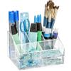 OSCO AD02 Clear Acrylic Desk Organiser with Two Drawers