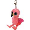 Ty Anello porta chiavi di peluche - beanie boos clips - fenicottero gilda - ty