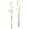 Carissima Orecchini a Gancio Twist a Taglio Diamantato in Oro Giallo e Bicolore 9 ct per Donna