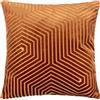 Paoletti Fodera per cuscino Evoke Velvet - Lussuosa federa decorativa quadrata con motivo a zig-zag (mattone - 45x45cm)