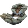 Alpine Corporation Fontana da tavolo, fibra di vetro Polystone, grigio/marrone, 50,8 cm L x 27,9 cm L x 22,9 cm H