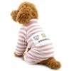ZUNEA Stripe Pigiama per cani di piccola taglia Cotton Puppy Tuta Felpe Outfits Cosy Soft Leisure Autunno Pet Cat Doggy Apparel Rosa M
