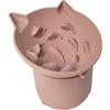 AVYDIIF Ciotole rialzate per gatti rialzate per cibo e acqua, cibo per gatti con alimentazione lenta, adatte ai baffi, anti vomito, adatte al microonde e alla lavastoviglie, ottima altezza per gatti (rosa,