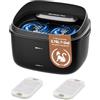 Gardner Pet Fontana d'acqua per animali da 3,78L, Fontana d'acqua a vortice per cani, Fontana automatica ultra silenziosa per gatti con filtro, Serbatoio trasparente, Senza adattatore (Nero)