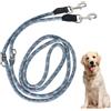 Hnonoxy Doppio guinzaglio per cani, guinzaglio per cani, 2,6 m, per cani di piccola taglia media, guinzaglio regolabile con 2 moschettoni, robusto nylon doppio guinzaglio per 2 cani - sotto 80 kg