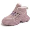 Fudaolee Stivali da Neve Bambini Caldo Invernali Scarpe Ragazzo Ragazza Inverno Stivali Pelliccia Stivaletti Antiscivolo Scarpe da Trekking Viola 29 EU = Etikett 30