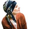 CAREBELL Turbante Smooth Black Kashmir per chemioterapia e perdita di capelli., Nero Combinato Con Stampa Cashmere, Taglia unica
