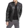RED BRIDGE Giacca in vera pelle da Uomo Giubbotto Mezza Stagione Stile Biker Nero XXL