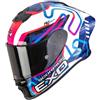 SCORPION Casco EXO-R1 EVO 2 AIR CORNERING Blu Rosa SCORPION