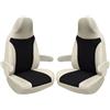 BREMER SITZBEZÜGE Coprisedili per pilota, compatibili con camper, Ducato, conducente e passeggero, 828, colore beige/nero