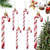 FUKPO 6 Pezzi Bastoncini di Zucchero Caramelle Natalizi, Bastoncini di Zucchero per Albero di Natale