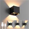 HaoDrisk Applique da Parete Interno Ricaricabile ─ 4000mAh Lampada da Parete Batteria Con Sensore di Movimento Aplique LED Interior per Camera Scale Soggiorno