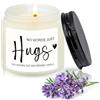 Scentoria Candela di lutto No Words JUST Hugs, regalo di condoglianze, regalo di condoglianze, candele di lutto con scritta, sapore di lavanda, ca. 100 g