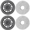 LOMGDOVC Tergicristalli con supporto di ricambio per Dreame L10S Pro Ultra Heat, L10S Ultra Gen 2, L20 Ultra, L40 Ultra, X40 Ultra, X40 Master, X30 Ultra & Mova E30 Ultra - 4 pezzi