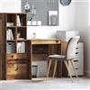 HETFTJN Scrivania Ufficio Piccola in MDF Effetto Legno Antico 70x50x76 cm, Scrivania Salvaspazio con Design Semplice Rustico per Ufficio e Camera da Letto