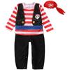 Lito Angels Children's Apparel Lito Angels Costume Vestito da Carnevale Capitano Pirata con Bandana per Bambino Taglia 12-18 mesi