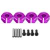 Dilwe Adattatori per mozzi Ruota esagonali, 12 mm Universale per Auto HSP 1/10 Scale RC(7mm, Viola)