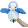 RLOMUTE Pappagallo Marionetta da Mano Peluche Parrocchetto Carino Divertente Coccolone Animale Giocattolo per Gioco di Ruolo Prescolare Regali Compleanno Bambini Ragazze Giochi Interattivi blu