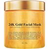 Chenkxin Maschera viso oro 24 K, maschera Gold Peel Off, maschera viso al collagene per una pelle impeccabile, riduce le linee sottili, pulisce l'acne, minimizza i pori, idrata e tonifica la pelle, 250 g