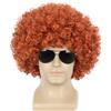 Yuehong Parrucca corta arancione Fluffy Disco Afro Parrucca sintetica Cosply per Unisex Halloween Party