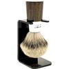 Parker Safety Razor Handmade Pennello da barba - 100% Silvertip Tasso Setola pennello da barba - e Chrome maniglia - Spazzola stand incluso Noce