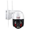ENSTER 5MP Telecamera WiFi Esterno senza Fili, 2,4Ghz/5Ghz WiFi PTZ Videocamera Sorveglianza Esterno con 2880X1620P Visione Notturna a Colori, 2-Way Audio