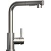 SEMANEY - Rubinetto da cucina estraibile a 2 modalità, con doccetta estraibile, girevole a 360°, rubinetto da cucina, a forma di L, miscelatore monocomando per cucina, spazzolato