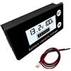 Tiardey Indicatore della capacità della batteria 8-100V Livello della batteria programmabile Indicatore del misuratore della temperatura del display LCD Tester della percentuale - Bianco