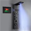 KINKIBOS Pannello doccia con rubinetto, 6 funzioni, pannello doccia con indicatore di temperatura a LED, doccia a pioggia, nebbia, 2 modalità, ugelli massaggianti, doccetta e entrata, colonna doccia