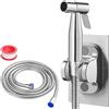 DEANKEJI 1,5 Metri Inossidabile Doccetta per Bidet-Set, Argento Doccino per Wc, Doccettaperbide con Tubo Flessibile, Palmare Spruzzatore di Bidet, per Cucine, Bagni e Hotel