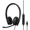 EPOS I SENNHEISER ADAPT 160 ANC USB Headset op oor met bekabeling actieve geluidsdemping USB Nero geoptimaliseerd voor UC 1000218