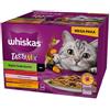 WHISKAS Adult Tasty Mix in salsa 24x85g bocconcini con manzo, salmone, pollo e tacchino, pollo e merluzzo per gatti adulti