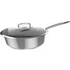 Cecotec Pentola Polka Classy 16 Pot Steel, diametro 16 cm, capacità 1,3 l, acciaio inox 18/10, rivestimento antiaderente, manico rivettato, coperchio in vetro, adatto a tutti i tipi di cucine