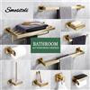 Smesiteli Set di Hardware per il bagno in oro spazzolato montaggio a parete portarotolo di carta igienica portasciugamani appendiabiti Kit di accessori in acciaio inossidabile - Clothes hook