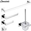 Smesiteli Smasiteli Set di Hardware per il bagno accessori per WC in argento supporto per carta igienica gancio da parete portasciugamani appendiabiti in acciaio inossidabile - Towel Ring