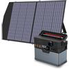 ALLPOWERS Centrale elettrica portatile 230V/110V 288Wh generatore solare alimentazione di Backup di emergenza con pannello solare pieghevole 18V 100W campeggio all'aperto - EU plug with solar