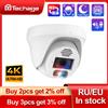 Techage H.265 8MP 5MP 4K POE Telecamera Face Detection Smart AI Audio bidirezionale Telecamera dome interna per sistema di sorveglianza Video CCTV -