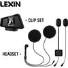 Lexin Set di cuffie e clip per citofono LEXIN LX-B4FM-X per casco completo/mezzo con spina jack per cuffie Bluetooth con suono forte e di alta qualità