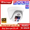 Techage H.265 5MP 8MP 4K POE Telecamera IP AI Rilevazione umana Visione notturna a colori Telecamera dome interna per sistema NVR Video sorveglianza -
