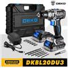DEKO 20V Brushless Cordless Drill Combo Kit Mini cacciavite elettrico 2 velocità utensili elettrici per la lavorazione del legno
