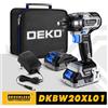 DEKO 【World premiere】 deko 20V MAX chiave senza fili a batteria 350N.m chiave a percussione elettrica ad alta coppia utensili elettrici (DKBW20XL01)