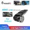 Podofo ADAS Car DVR HD 720P Dash Cam Camera Registratore automatico 2021 Tipo nascosto per lettore multimediale Android DVD Mini DVR Collegamento USB -