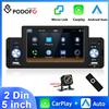 Podofo 5 pollici 1Din Car Multimedia Player Carplay Auto Bluetooth FM universale 1Din autoradio supporto MP5 fotocamera posteriore - Only Radio