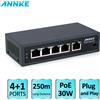 ANNKE 4POE 1FE 250m Switch POE a lunga distanza per telecamera IP punto di accesso Wireless reti di Computer capacità di commutazione 1gbps -