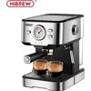HiBREW Macchina da caffè HiBREW Cafetera 20 Bar Espresso inox Semi automatica Espresso Cappuccino Display temperatura vapore acqua calda H5 - H5 Cup
