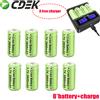 powtree Batteria al litio CR123A 16340 CR17345 16340 cr123a 3v/3.7v Batterie ricaricabili per contatore del gas Allarme porta wireless - 4battery