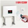 kbxstart Scaldabagno istantaneo 110V/220V 3000W/5500W Riscaldatori elettrici a parete per bagno Doccia acqua calda e riscaldamento cucina domestica - 220V-3000W-EU plug