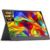 ZSUS Monitor portatile da 14 pollici 1920*1080 400cd / m2 60HZ 16: 9 per laptop XBox PS4 / 5 Switch Telefono cellulare Estensione computer Ufficio